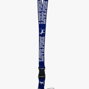 Blue 'Love Pink' Lanyard